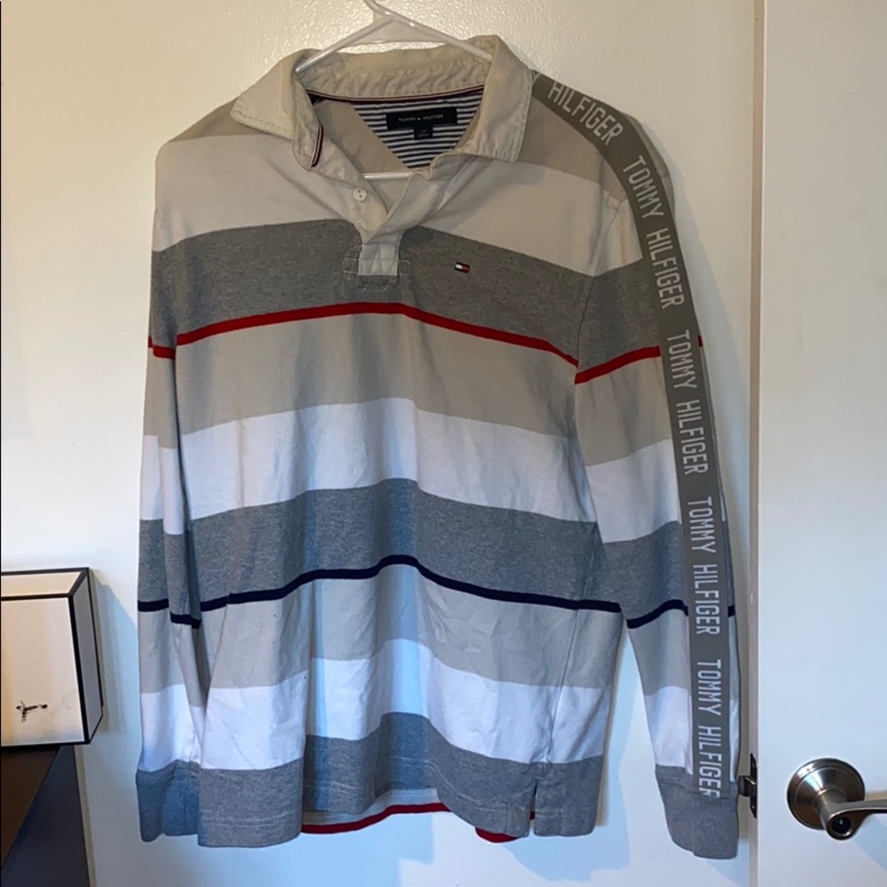 long sleeve tommy hilifger shirt.